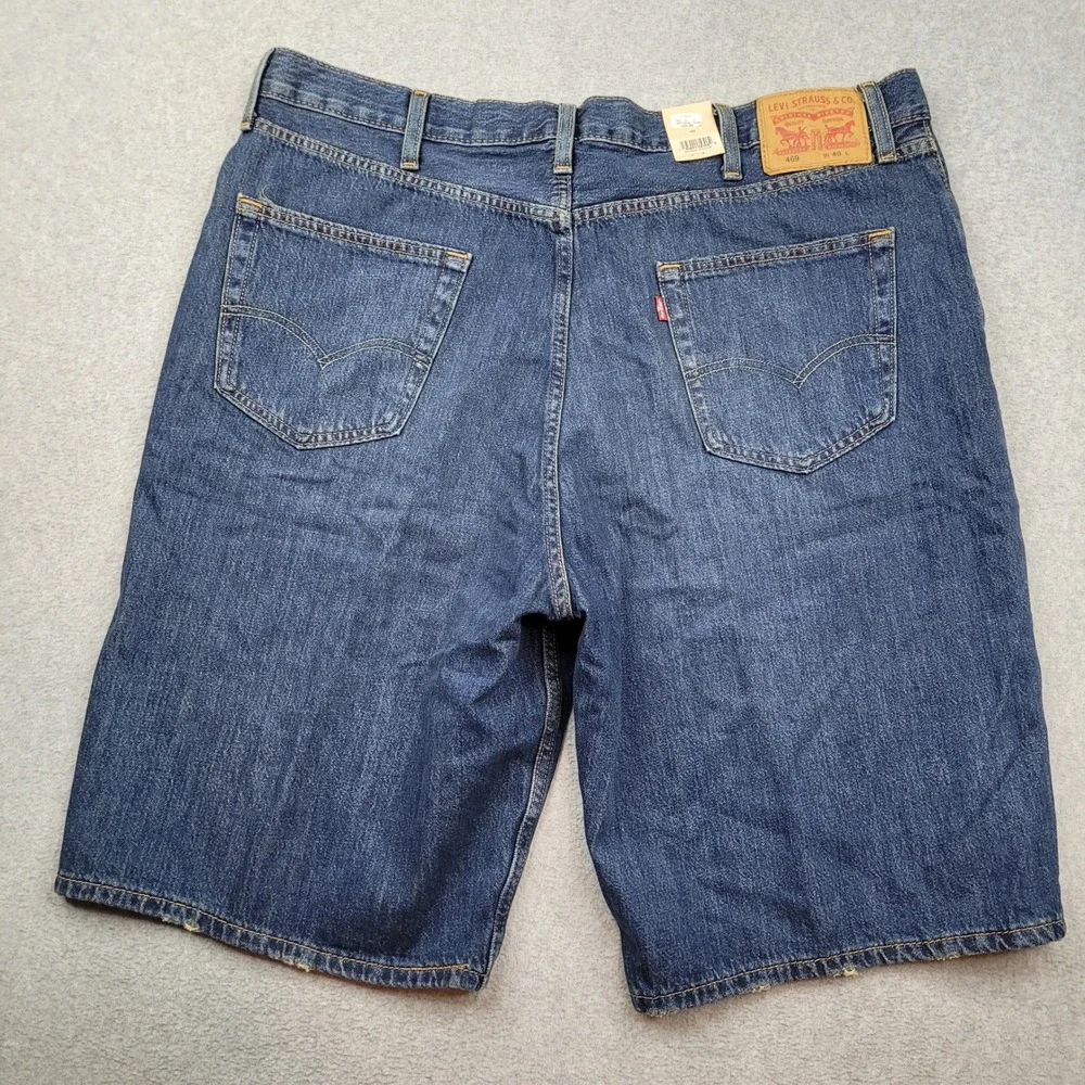 Levi's 469 Loose Denim Shorts Mens 40x12 Blue Cotton Casual NWT